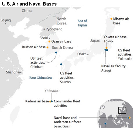 US Air and Naval Bases
