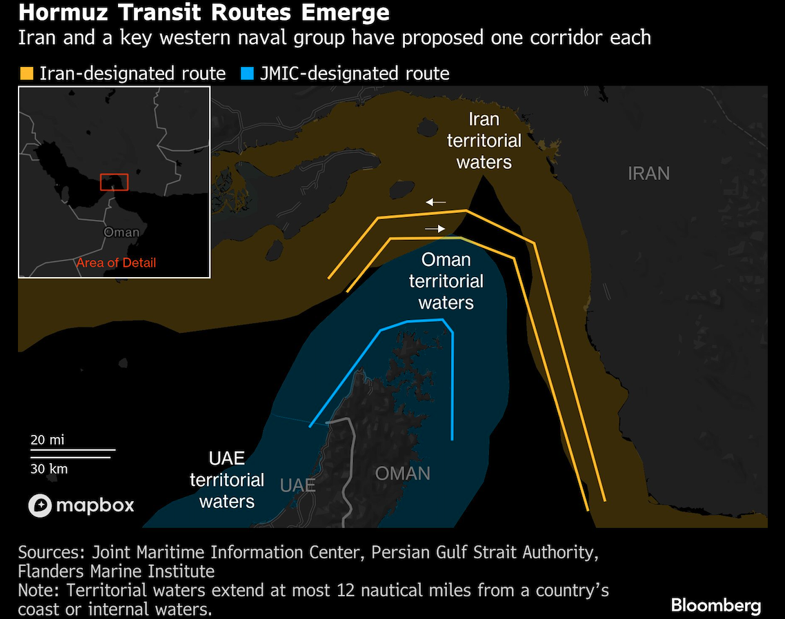 hormuz transit routes emerge