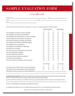 Sample Evaluation Form