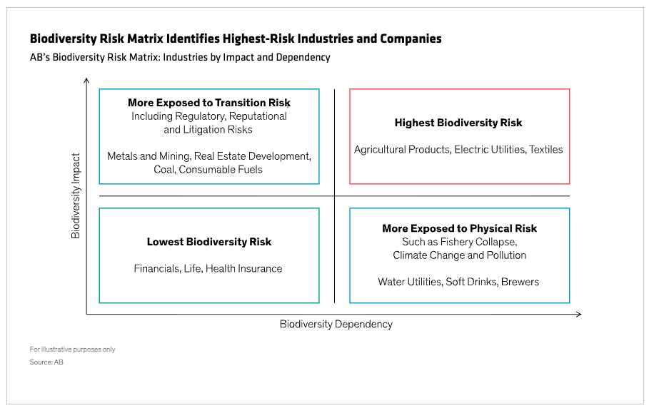 Biodiversity Risk Matrix Identifies Highest-Risk Industries and Companies