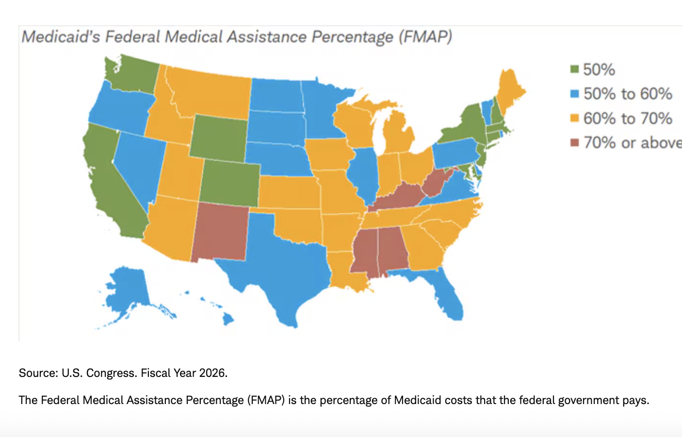 Medicaid federal map