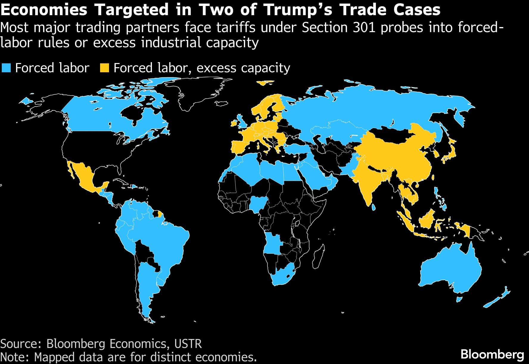 economies targeted in two of trumps