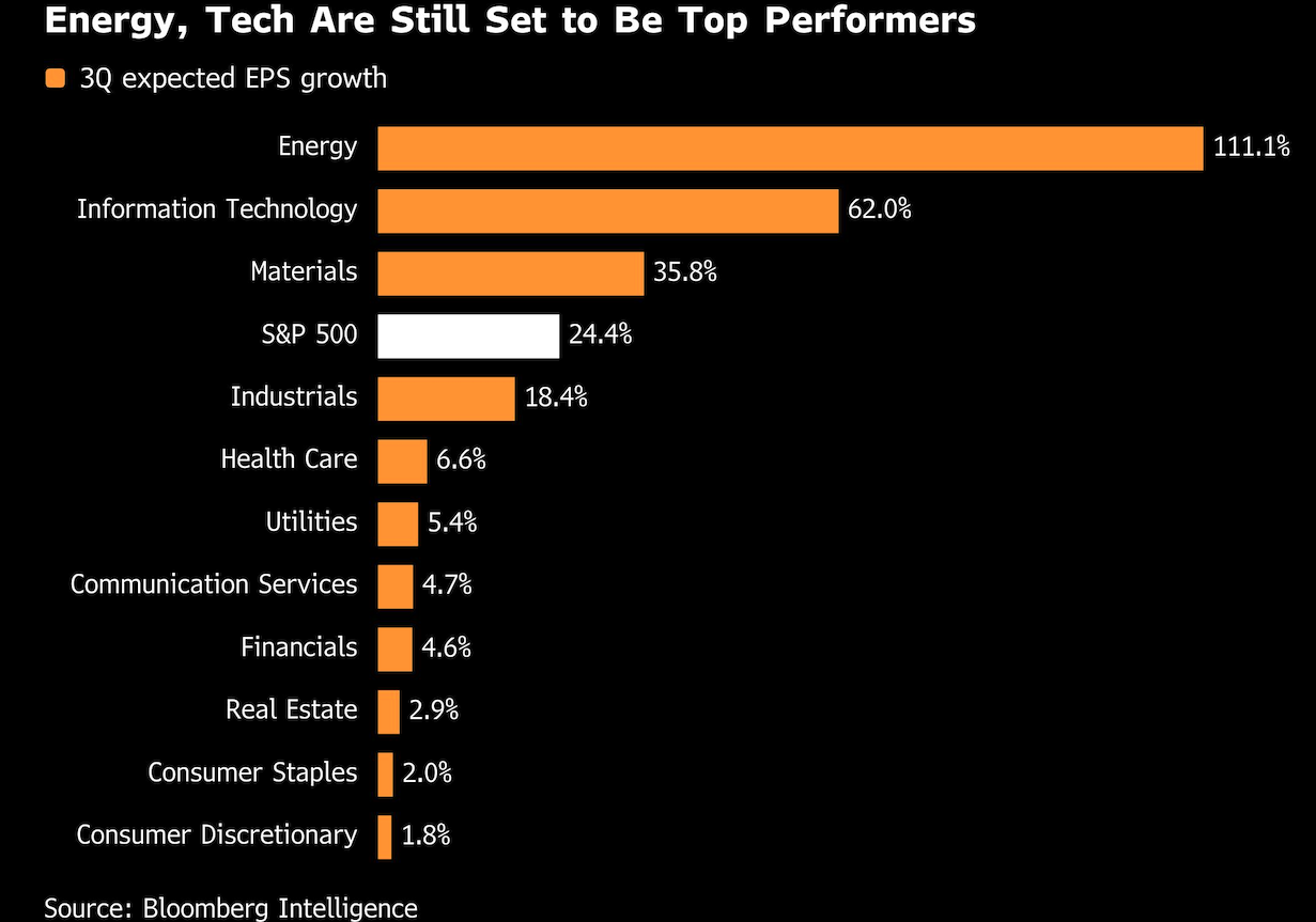 energy tech still set to be top performers